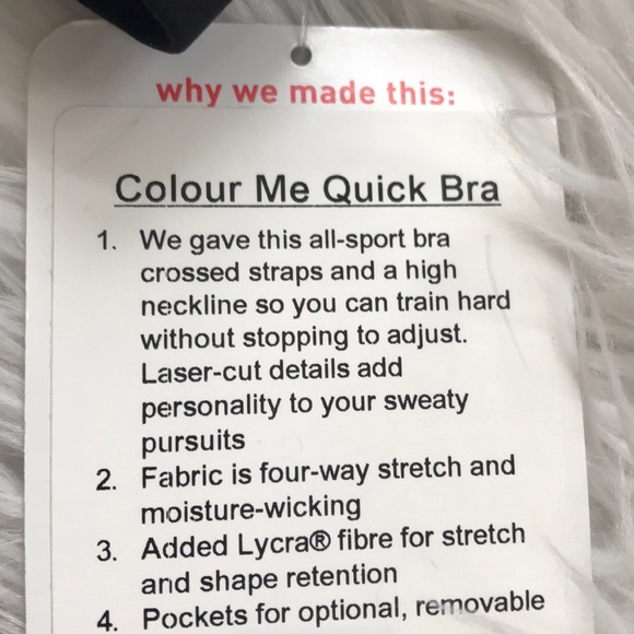 NWT • Lululemon • Colour Me Quick Sports Bra New - Picture 6 of 6